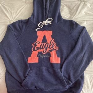 American Eagle Navy Blue Pull Over Sweatshirt
